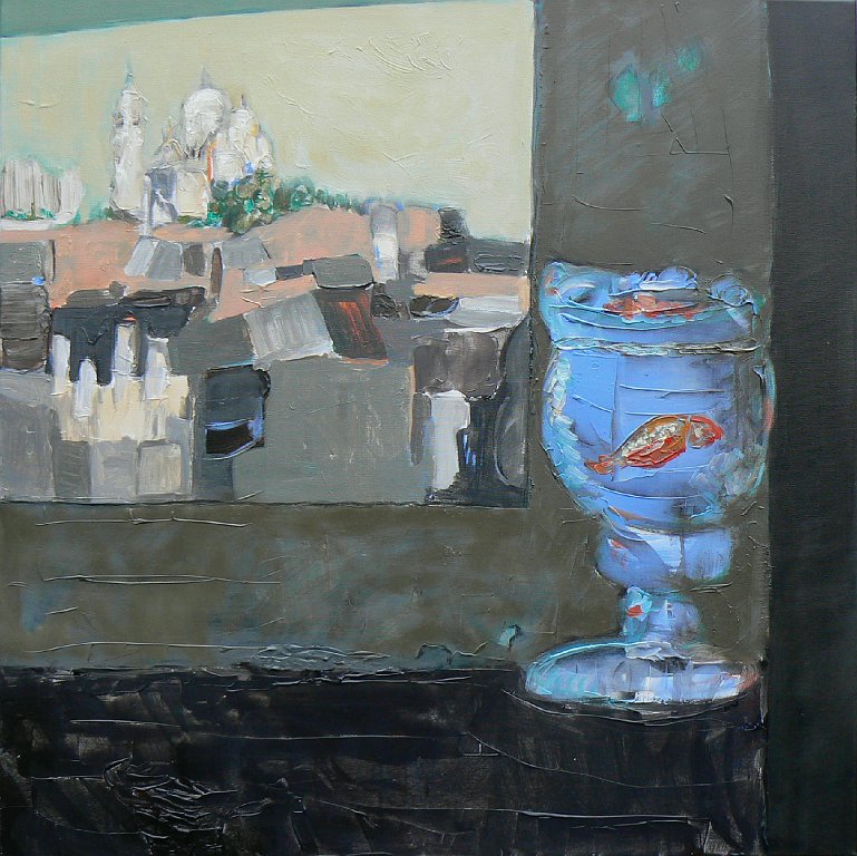 Butte Montmartre - 80x80 - huile sur toile